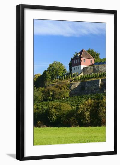 Germany, Saxony-Anhalt, Burgenlandkreis, Gro§jena, Max Klinger Vineyard with Vineyard House-Andreas Vitting-Framed Photographic Print