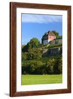 Germany, Saxony-Anhalt, Burgenlandkreis, Gro§jena, Max Klinger Vineyard with Vineyard House-Andreas Vitting-Framed Photographic Print