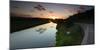 Germany, Saxony-Anhalt, Burgenlandkreis, Wendelstein, Sunset at the Unstrut-Andreas Vitting-Mounted Photographic Print