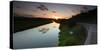 Germany, Saxony-Anhalt, Burgenlandkreis, Wendelstein, Sunset at the Unstrut-Andreas Vitting-Stretched Canvas