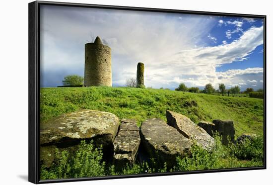 Germany, Saxony-Anhalt, LangeneichstŠdt, Big Stone Grave, Dolmen Goddess and EichstŠdter Warte-Andreas Vitting-Framed Photographic Print