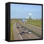 Germany, Saxony-Anhalt, Motorway A38, Dreieck Halle-SŸd (Motorway Junction)-Andreas Vitting-Framed Stretched Canvas