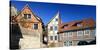 Germany, Saxony-Anhalt, Quedlinburg, Historical Old Town, Narrow Alley with Half-Timbered Houses-Andreas Vitting-Stretched Canvas