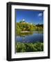 Germany, Saxony-Anhalt, Rowing Boat in Front of Castle and Village Schšnburg at the Saale-Andreas Vitting-Framed Photographic Print