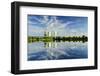 Germany, Saxony-Anhalt, Schkopau, brown coal power station is reflected in pond-Andreas Vitting-Framed Photographic Print