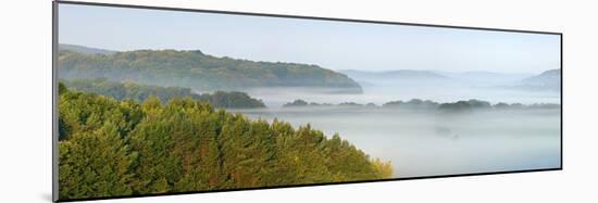 Germany, Saxony-Anhalt, South Harz Landscape, Morning Fog, Panorama, Scenery, Nature, Fog-Andreas Vitting-Mounted Photographic Print