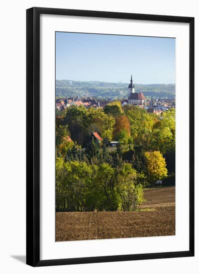 Germany, Saxony-Anhalt, View at the Historical Old Town with the Wenzelskirche-Andreas Vitting-Framed Photographic Print