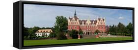 Germany, Saxony, Bad Muskau, New and Old Castle, Panorama-Catharina Lux-Framed Stretched Canvas