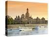 Germany, Saxony, Dresden, Elbe River and Old Town Skyline-Michele Falzone-Stretched Canvas