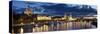 Germany, Saxony, Dresden, Elbe River and Old Town Skyline-Michele Falzone-Stretched Canvas