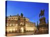 Germany, Saxony, Dresden, Old Town, Theaterplatz, Semperoper Opera House-Michele Falzone-Stretched Canvas