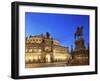 Germany, Saxony, Dresden, Old Town, Theaterplatz, Semperoper Opera House-Michele Falzone-Framed Photographic Print