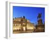 Germany, Saxony, Dresden, Old Town, Theaterplatz, Semperoper Opera House-Michele Falzone-Framed Photographic Print