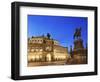 Germany, Saxony, Dresden, Old Town, Theaterplatz, Semperoper Opera House-Michele Falzone-Framed Photographic Print