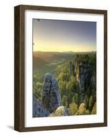 Germany, Saxony, Dresden, Saxon Switzerland National Park (Sachsische Schweiz)-Michele Falzone-Framed Photographic Print