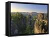 Germany, Saxony, Dresden, Saxon Switzerland National Park (Sachsische Schweiz)-Michele Falzone-Framed Stretched Canvas