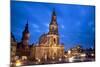 Germany, Saxony, Dresden. the Cathedral and the Opera House in the Old City Centre.-Ken Scicluna-Mounted Photographic Print