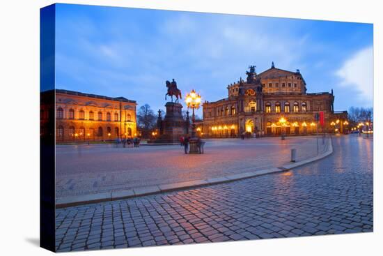 Germany, Saxony, Dresden. the Famed Semper Opera House.-Ken Scicluna-Stretched Canvas