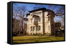 Germany, Saxony, Leipzig. a Villa in the Historic Centre.-Ken Scicluna-Framed Stretched Canvas