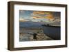 Germany, Schleswig-Holstein, Amrum, Sandy Beach, Sand Bank, Kniepsand, Boat, Low Tide-Ingo Boelter-Framed Photographic Print