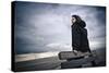 Germany, Schleswig-Holstein, Amrum, Sandy Beach, Sand Bank, Kniepsand, Woman-Ingo Boelter-Stretched Canvas