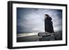 Germany, Schleswig-Holstein, Amrum, Sandy Beach, Sand Bank, Kniepsand, Woman-Ingo Boelter-Framed Photographic Print