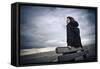 Germany, Schleswig-Holstein, Amrum, Sandy Beach, Sand Bank, Kniepsand, Woman-Ingo Boelter-Framed Stretched Canvas
