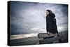 Germany, Schleswig-Holstein, Amrum, Sandy Beach, Sand Bank, Kniepsand, Woman-Ingo Boelter-Stretched Canvas