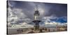 Germany, Schleswig-Holstein, BrunsbŸttel (Town), Lock, Lighthouse, Mole 1 (Jetty)-Ingo Boelter-Stretched Canvas