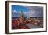 Germany, Schleswig-Holstein, City Center of LŸbeck, Overview, Rainbow-Thomas Ebelt-Framed Photographic Print
