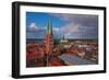 Germany, Schleswig-Holstein, City Center of LŸbeck, Overview, Rainbow-Thomas Ebelt-Framed Photographic Print