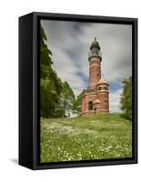 Germany, Schleswig Holstein, Kiel, lighthouse Holtenau, lighthouse-Alexander Voss-Framed Stretched Canvas