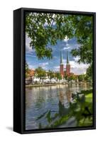 Germany, Schleswig - Holstein, LŸbeck (City), Old Town, Cathedral, Trave (River)-Ingo Boelter-Framed Stretched Canvas