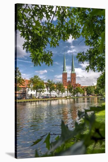 Germany, Schleswig - Holstein, LŸbeck (City), Old Town, Cathedral, Trave (River)-Ingo Boelter-Stretched Canvas