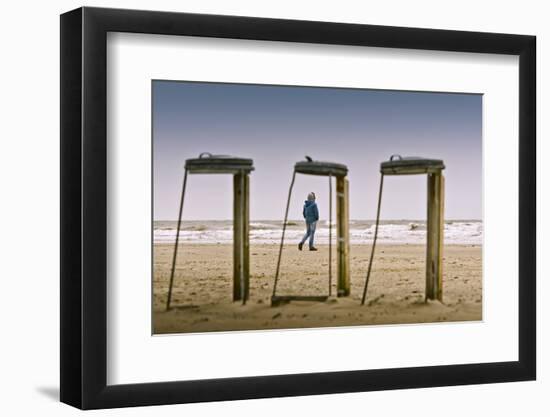 Germany, Schleswig-Holstein, Nordfriesland, Eiderstedt, Sankt Peter-Ording, Beach-Ingo Boelter-Framed Photographic Print