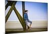 Germany, Schleswig-Holstein, Nordfriesland, Eiderstedt, Sankt Peter-Ording, Woman on the Beach-Ingo Boelter-Mounted Photographic Print