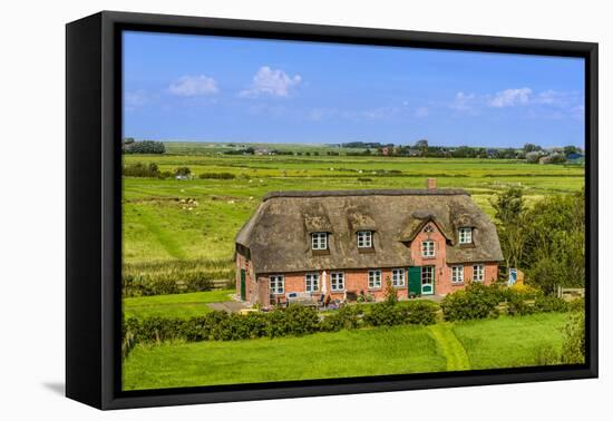 Germany, Schleswig-Holstein, North Frisia, Peninsula Eider (River)Stedt, Westerhever-Udo Siebig-Framed Stretched Canvas