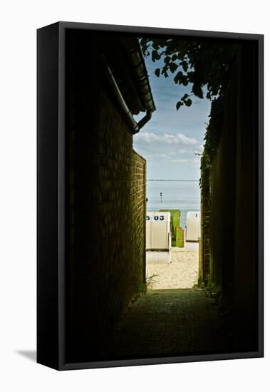 Germany, Schleswig-Holstein, Wyk, Sandy Beach, Bathing Beach-Ingo Boelter-Framed Stretched Canvas