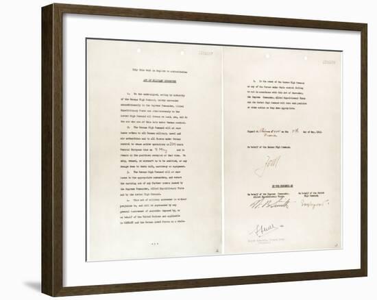 Germany Surrender Document Signed by Gen. Alfred Jodl, Chief of Staff of the German Army-null-Framed Photo