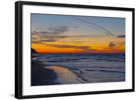 Germany, the Baltic Sea, Island Usedom, Heringsdorf, Beach, Pier, Evening Mood-Chris Seba-Framed Photographic Print