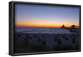 Germany, the Baltic Sea, Island Usedom, Heringsdorf, Beach, Pier, Morning Mood-Chris Seba-Framed Photographic Print