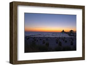 Germany, the Baltic Sea, Island Usedom, Heringsdorf, Beach, Pier, Morning Mood-Chris Seba-Framed Photographic Print