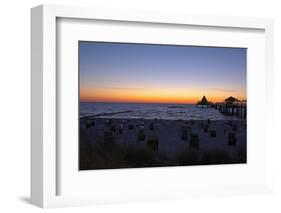 Germany, the Baltic Sea, Island Usedom, Heringsdorf, Beach, Pier, Morning Mood-Chris Seba-Framed Photographic Print