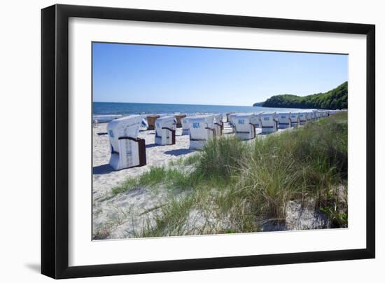 Germany, the Baltic Sea, Western Pomerania, Island R?gen, Seaside Resort Binz, Beach Chairs-Chris Seba-Framed Photographic Print