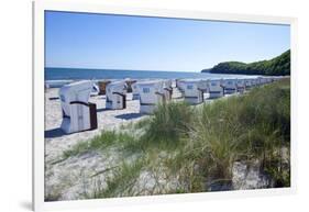 Germany, the Baltic Sea, Western Pomerania, Island R?gen, Seaside Resort Binz, Beach Chairs-Chris Seba-Framed Photographic Print