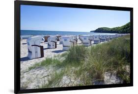 Germany, the Baltic Sea, Western Pomerania, Island R?gen, Seaside Resort Binz, Beach Chairs-Chris Seba-Framed Photographic Print