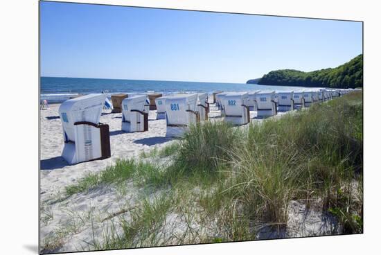 Germany, the Baltic Sea, Western Pomerania, Island R?gen, Seaside Resort Binz, Beach Chairs-Chris Seba-Mounted Premium Photographic Print