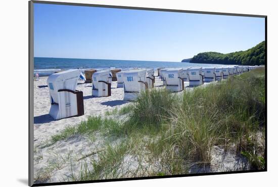 Germany, the Baltic Sea, Western Pomerania, Island R?gen, Seaside Resort Binz, Beach Chairs-Chris Seba-Mounted Photographic Print