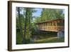 Germany, the Bavarian Forest, Upper Palatinate, Rštz, River Schwarzach, Wooden Bridge-Chris Seba-Framed Photographic Print