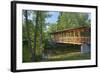 Germany, the Bavarian Forest, Upper Palatinate, Rštz, River Schwarzach, Wooden Bridge-Chris Seba-Framed Photographic Print